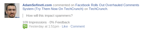 Facebook comment plugin