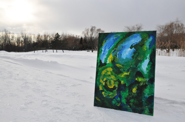 Green - painting by Adam Sofineti